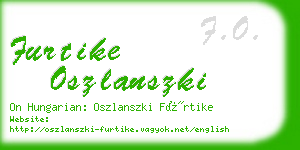 furtike oszlanszki business card